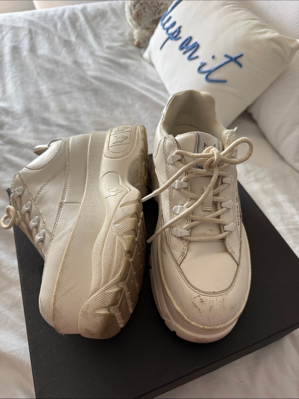 Vintage Naked Wolfe White Platform Trail Sneakers - Picture 2 of 10